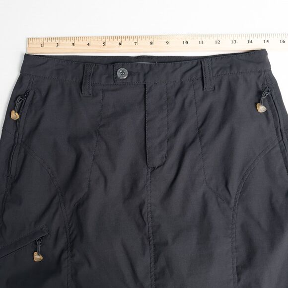 Eddie Bauer Sport Nylon Midi Skirt Womens 4 Black Cargo Modest Athletic Gorpcore - Picture 5 of 16